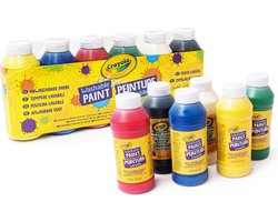 Crayola - Hobbyverf - Afwasbare Verf Voor Kinderen - 6 Kleuren - 236ml