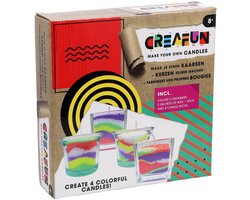 Creafun hobbyset kaarsen maken DIY set voor kinderen kleurrijk.