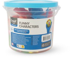Creall Funny Characters - vormen om klei figuurtjes mee te maken - grappige lichaamsdelen zoals handen, voeten, ogen, neus - zelf grappige figuurtjes van klei maken