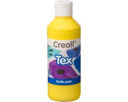 Creall Textiel- & Stoffenverf - Geel - 6 x 250 ml - Machine wasbaar na fixatie - Voor T-shirts, jeans, schoenen, stoffen tassen, meubels en auto-interieurs/hemelbekleding