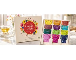 Creano biologische kruidenthee-cadeauset - Dankjewel - 12x biologische theezakjes 24 g* | 12 soorten kruiden- en vruchtenthee, cadeau voor vrouwen, theeliefhebbers, ORGANIC HERBAL TEA