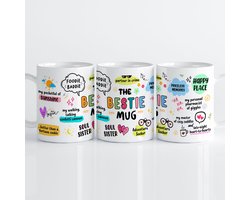 Creasowl® The Bestie Mok – Keramische Koffiemok met Motiverende Spreukjes – Perfect Cadeau voor Beste Vriendin, Collega of Familie – 330 ml