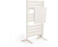 CREATE - Elektrische handdoekhouder 500W - Gebroken wit - Met poten - Met legbord 3 spijlen - WARM TOWEL