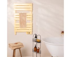 CREATE - Elektrische handdoekverwarmer voor wandmontage zonder planchet 500W - Pastel geel - WARM TOWEL