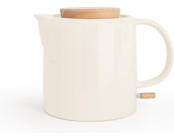 CREATE - Elektrische waterkoker van keramiek 1 L - 100ºC - met zelfuitschakelend systeem, antikalkfilter en antideeltjesfilter - Gebroken wit - KETTLE CERAMIC