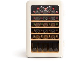 CREATE - Elektrische wijnkoeler in retrostijl voor 45 flessen Zonder elektrische kurkentrekker - WINECOOLER RETRO