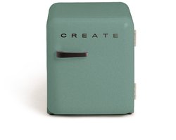 CREATE - Koelkast in retrostijl - Sage - Handvat Zwart - FRIDGE RETRO 48L