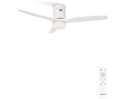 CREATE - Plafondventilator 40W silent 100% hout - S - Met licht - Afstandsbediening - WIND CALM NATURAL WOOD