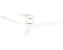 CREATE - Plafondventilator 40W silent Ø132 cm - Met Afstandsbediening - 6 Snelheden - Timer - Zomer/Winter functie - Wit - WIND CALM