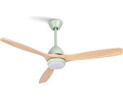 CREATE - Plafondventilator 40W silent Ø132 cm - Met Licht 3 kleurtemperaturen - Programmeerbare 1-4H - 6 Snelheden - Zomer/Winter functie - WIND CUP