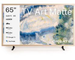 CREATE - QLED 4K Smart TV met antireflectiescherm en kunstgalerij - 65" - Licht hout - TV ART MATTE