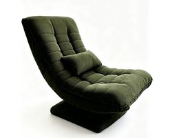 CreateEcom stoel - fauteuil - sofa - Ergonomische Rocker Relaxstoel - 3 standen verstelbare Lazy Sofa Loungestoel - 360 graden draaibare relaxstoel met dikke memory foam vulling - robuuste lees- en slaapstoel voor gebruik binnenshuis - groen
