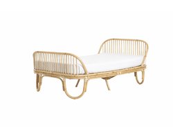 Createyourhome - Rotan - Bed - Peuterbed - Farel - Ibiza - Japandi - Riet - Uniek - Eyecather - Uniek - Kinderkamer - Incl matras