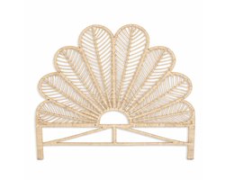 Createyourhome - Rotan - Hoofdbord - Butterfly - Ibiza - Japandi - Riet - Uniek - 160cm