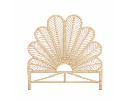 Createyourhome - Rotan - Hoofdbord - Butterfly - Ibiza - Japandi - Riet - Uniek - Uniek - Kinderkamer - 90cm - Eenpersoonsbed