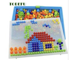 Creatief mosaic - Kinder speelgoed - Stimuleert Creativiteit - 296 stuks - Knutselen & Spelen - Montessori Speelgoed - Knutsel Speelgoed - Creatief Speelgoed - A3.5