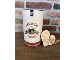 Creaties van hier – Cadeaupakket – Bierdouche - Cadeau - met houten hartje
