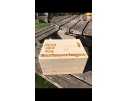 Creaties van Hier - Houten Kist S - Gepersonaliseerd Cadeau - 30 x 20 x 13 cm - Hout