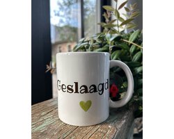 Creaties van Hier - Mok - Geslaagd - Keramiek - 325 ml