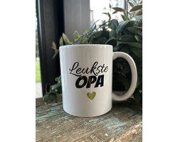 Creaties van Hier - Mok - Leukste Opa - Vaderdag - Keramiek - 325 ml