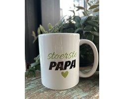 Creaties van Hier - Mok - Stoerste Papa - Vaderdag - Keramiek - 325 ml