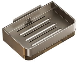 Creatieve, aan de muur te bevestigen zeepbakje met afdruiprek Geschikt voor de badkamer, boren niet nodig, zeepbakje Geschikt voor de badkamer, toiletplankje