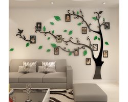 Creatieve Boomvormige Muurdecoratie met Fotolijsten voor Stijlvolle Interieurs