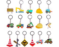 Creatieve cartoon sleutelhanger met 16 delen, grappige kinderaccessoires en unieke keychains voor kinderen