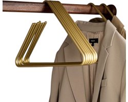 Creatieve Driehoek Kleerhangers Goude 5 Stuks Compacte Metalen Hangers Voor Jas Broek Sjaal Droogrek Magazijnstellingen Kledingkast Kleren Organiseren
