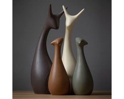 Creatieve Houten Dier Ornamenten van Porselein voor Decoratie - Keramische Ambachten en Cadeaus voor Thuis, Familie en Vrienden