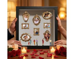 Creatieve Mini Museum Silhouette Box met Mini Fotolijst en Figuren, Perfect als Persoonlijk Verjaardagscadeau voor Verzamelaar