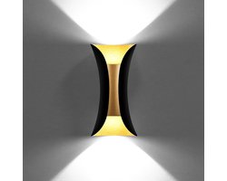 Creatieve Moderne LED-wandlamp - 10 W, 6000 K - Wandlamp Met Opwaartse En Neerwaartse Verlichting, IP65 Waterdicht, Verlichtingsarmatuur Voor Binnen En Buiten, Geschikt Voor Slaapkamers, Woonkamers, Gangen, Binnenplaatsen, Veranda's, Paden
