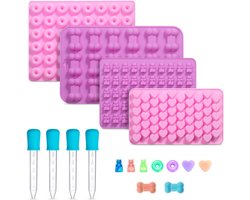 Creatieve siliconen vormen - multifunctioneel - set van 4 - voedselveilig - BPA-vrij