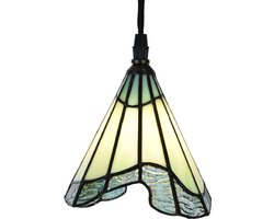 Creatieve Tiffany lamp aan linnen snoer Bohemian - Art Deco Trade