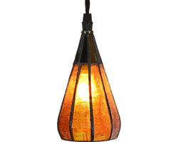 Creatieve Tiffany lamp aan linnen snoer Drop - Art Deco Trade