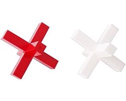 Creatieve Zout- en Peperstrooier Set in Kruisvorm, Rood en Wit