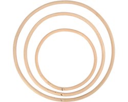 Creativ Company Bamboe Ringen 15,3-25,5 cm Naturel 3 stuks