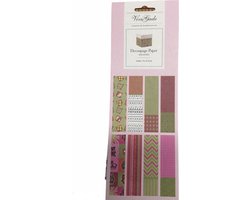 Creativ Company decoupagepapier knutselset 25x35 cm 8 vellen multicolor.