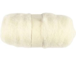 Creativ Company Gekaarde Wol 100gr Wit