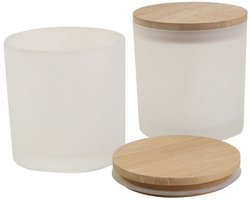 Creativ Company Glazen Potten met Houten Deksels 8 cm 12 stuks