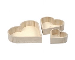 Creativ Company hart Bowls H: 13-25 cm D. 5-5.2 cm 3 stuks