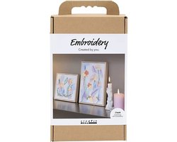 Creativ Company Hobbyset Borduurwerk Afbeeldingen pastelkleuren