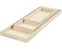 Creativ Company Houten Dienbladen Set 40x15 cm 3 stuks