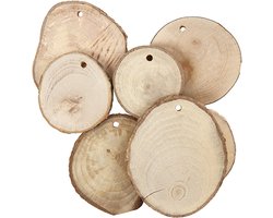 Creativ Company Houten Schijven 5-7 cm 22 stuks