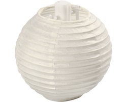 Creativ Company papier Lamp rond diameter 7.5 cm wit 10 stuks
