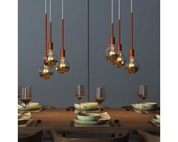 creative cables - Metalen verlengbuis voor hanglampen of tafellampen - 30 cm, Satijn Koper