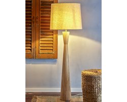 Creative Collection - Leonor Vloerlamp - Beige - Rubberhout