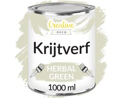 Creative Deco 1000 ml Groen Krijt-Verf | Mat en Wasbaar | Perfect voor Renovatie, Decoratie en Decoupage van Meubels | Egen en Gradient Effect Mogelijk