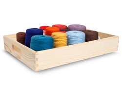 Creative Deco Grote Effen Houten Doos Kist Ongeverfd | 40 x 30 x 6,5 cm (+/- 1 cm) | met Handgrepen | Perfect voor Kest Kestmis, Kostbaarheden, Speelgoed en Gereedschap