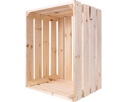 Creative Deco Houten Kist | 50 x 40 x 30 cm | Houten Mand Ideaal voor Opslag Cadeau Decoratie DIY | voor Documenten Speelgoed Gereedschap